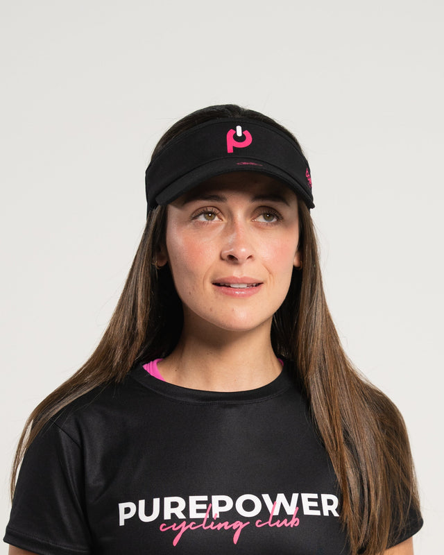 Purepower Black Visor "Logo Pink"