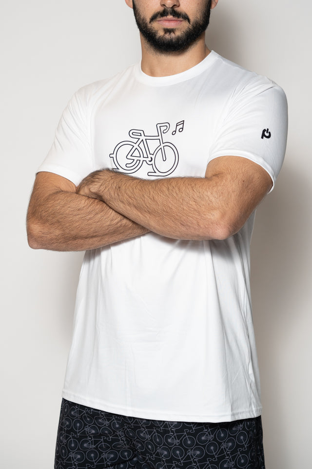 Comfort Men's "Bike" T-shirt White