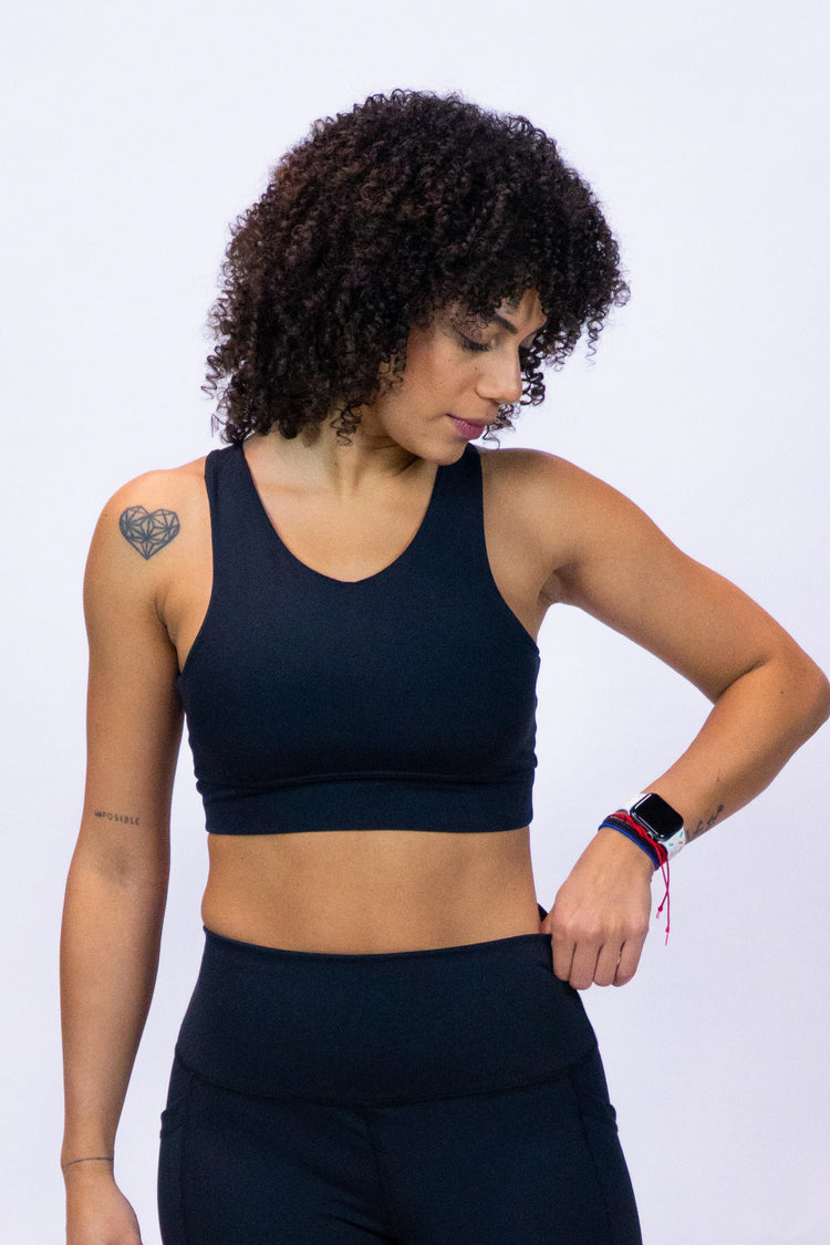 Comfort Sports Bra Solid Black