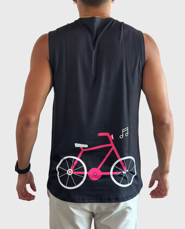 Comfort Men's "Purepower Cycling Club" sleeveless Shirt  Black
