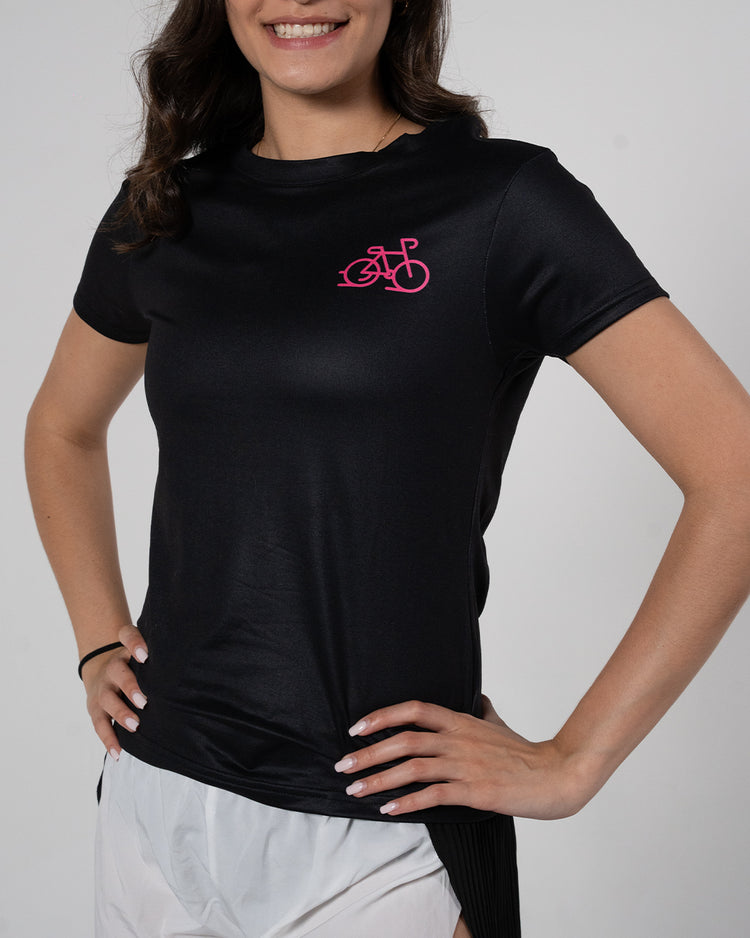 Comfort "Great Minds Ride a Bike" Women's T-Shirt Black