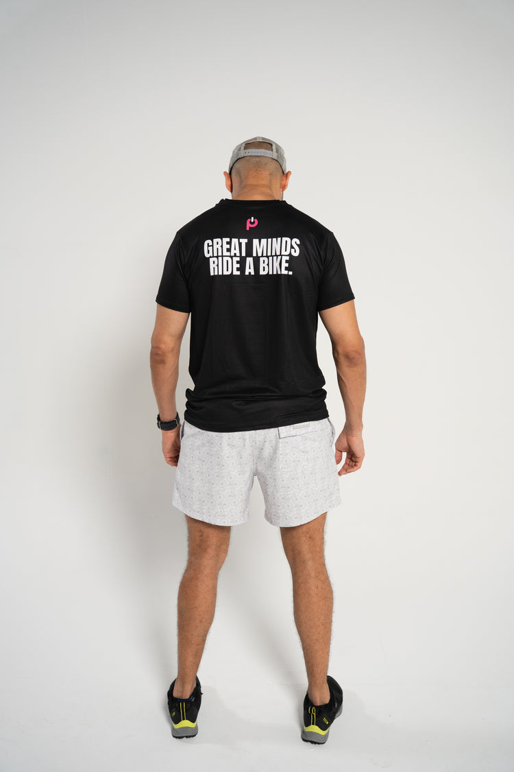Comfort Men's "Great minds Ride a Bike" T-Shirt Black