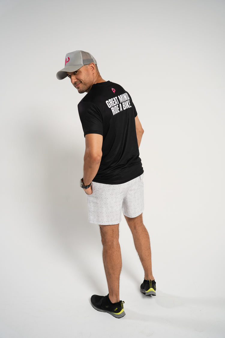 Comfort Men's "Great minds Ride a Bike" T-Shirt Black