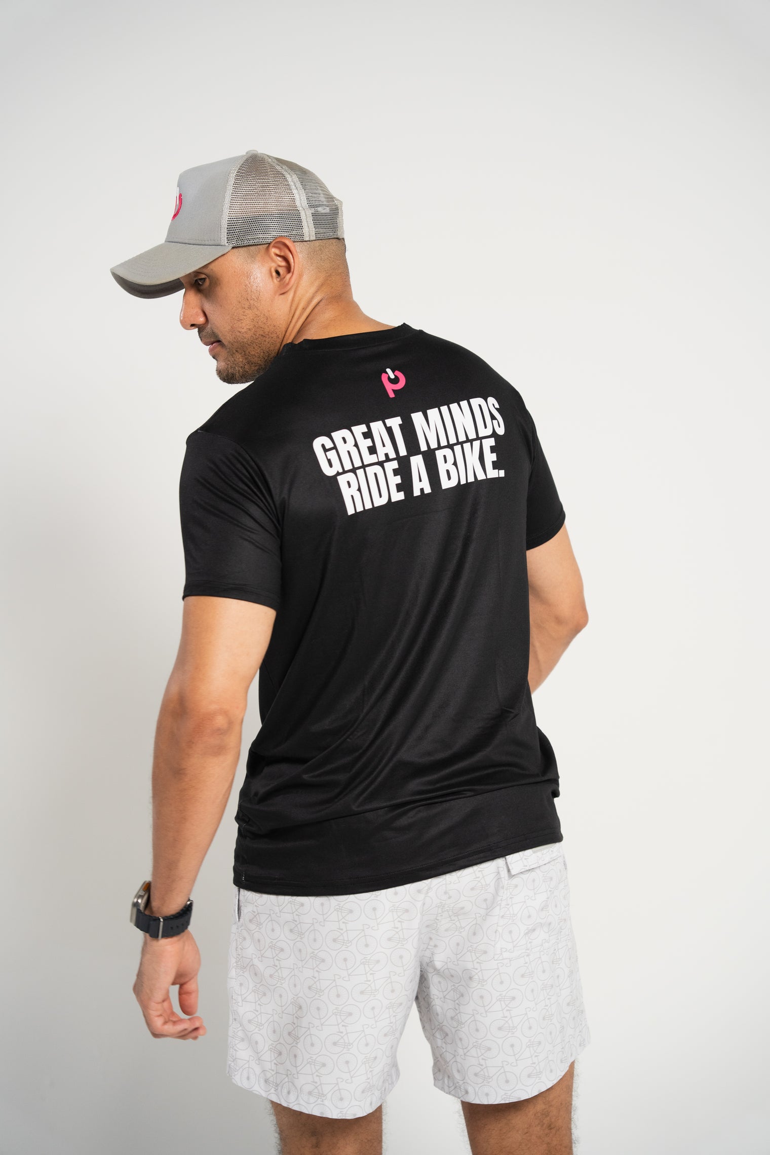 Comfort Men's "Great minds Ride a Bike" T-Shirt Black