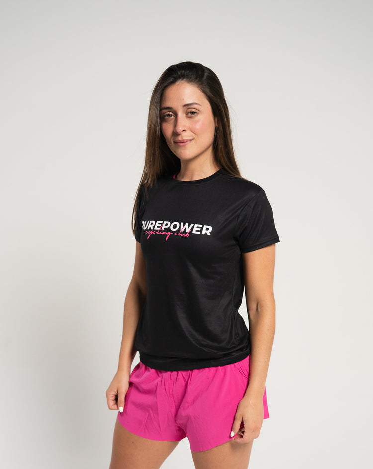 Comfort "Purepower Cycling Club" Women's T-Shirt Black