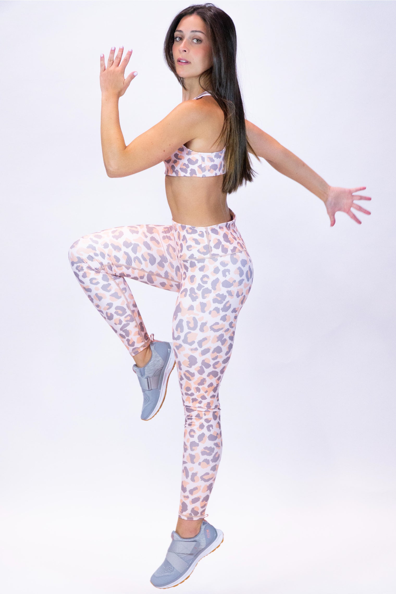 Performance High Waist Leggings Cheetah Blush