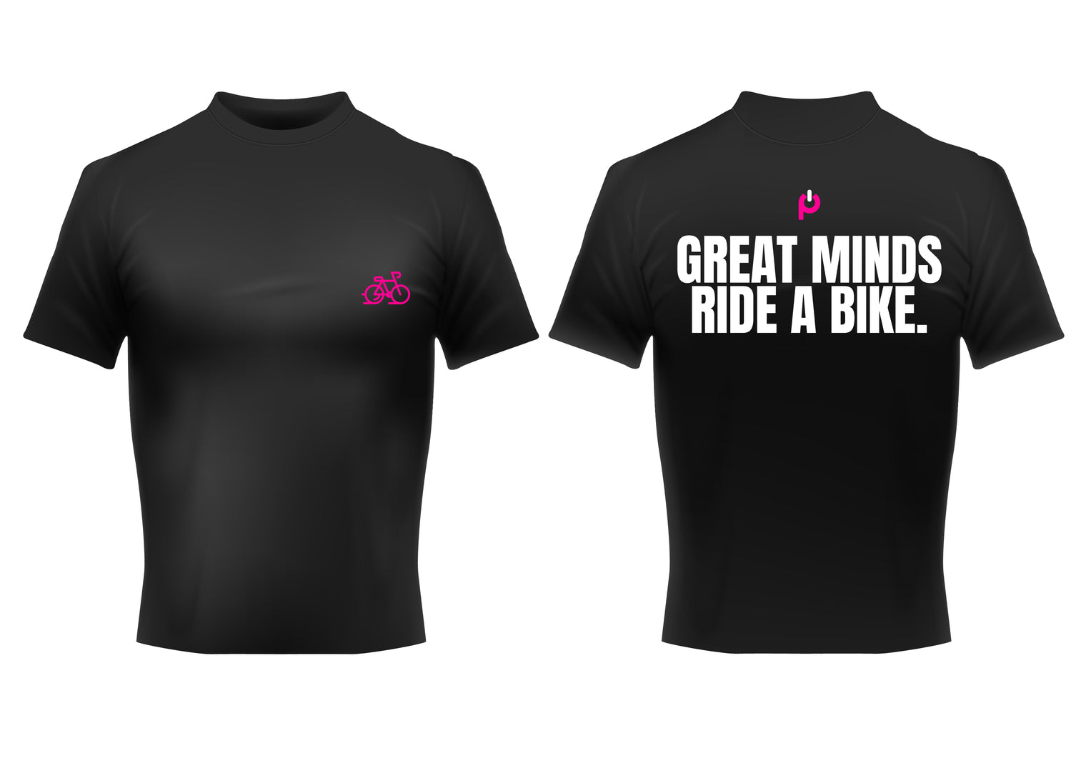 Comfort Men's "Great minds Ride a Bike" T-Shirt Black