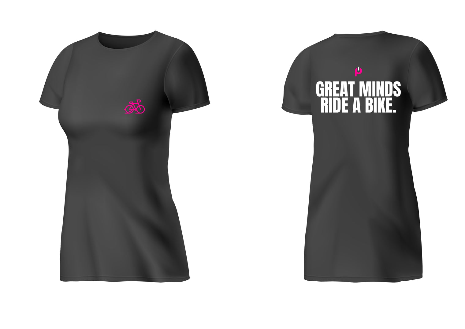 Comfort "Great Minds Ride a Bike" Women's T-Shirt Black