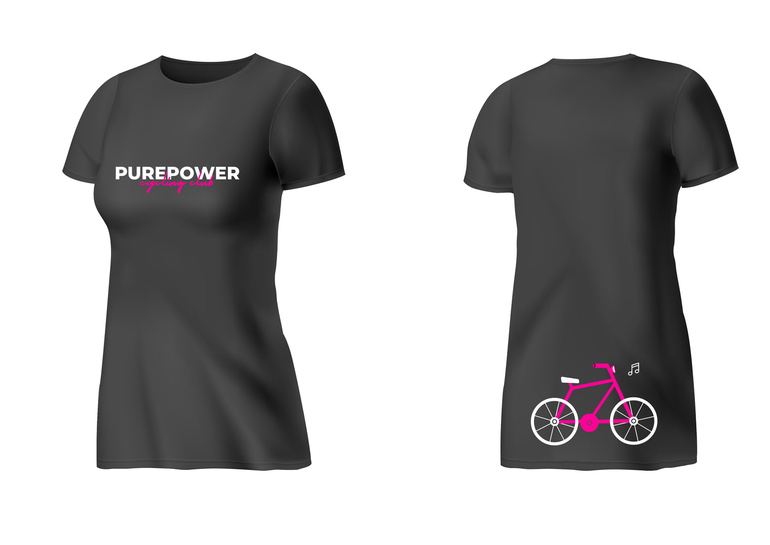 Comfort "Purepower Cycling Club" Women's T-Shirt Black
