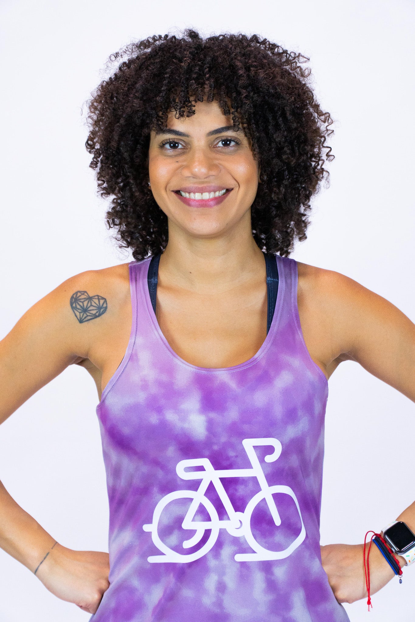 Tie Dye Women Tank Top Racerback / Light Sangria