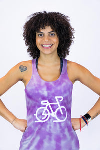 Tie Dye Women Tank Top Racerback / Light Sangria