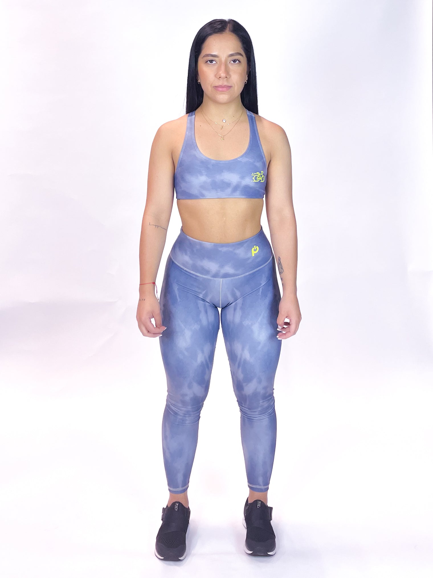 Performance High Waist Leggings Tie Dye Gray