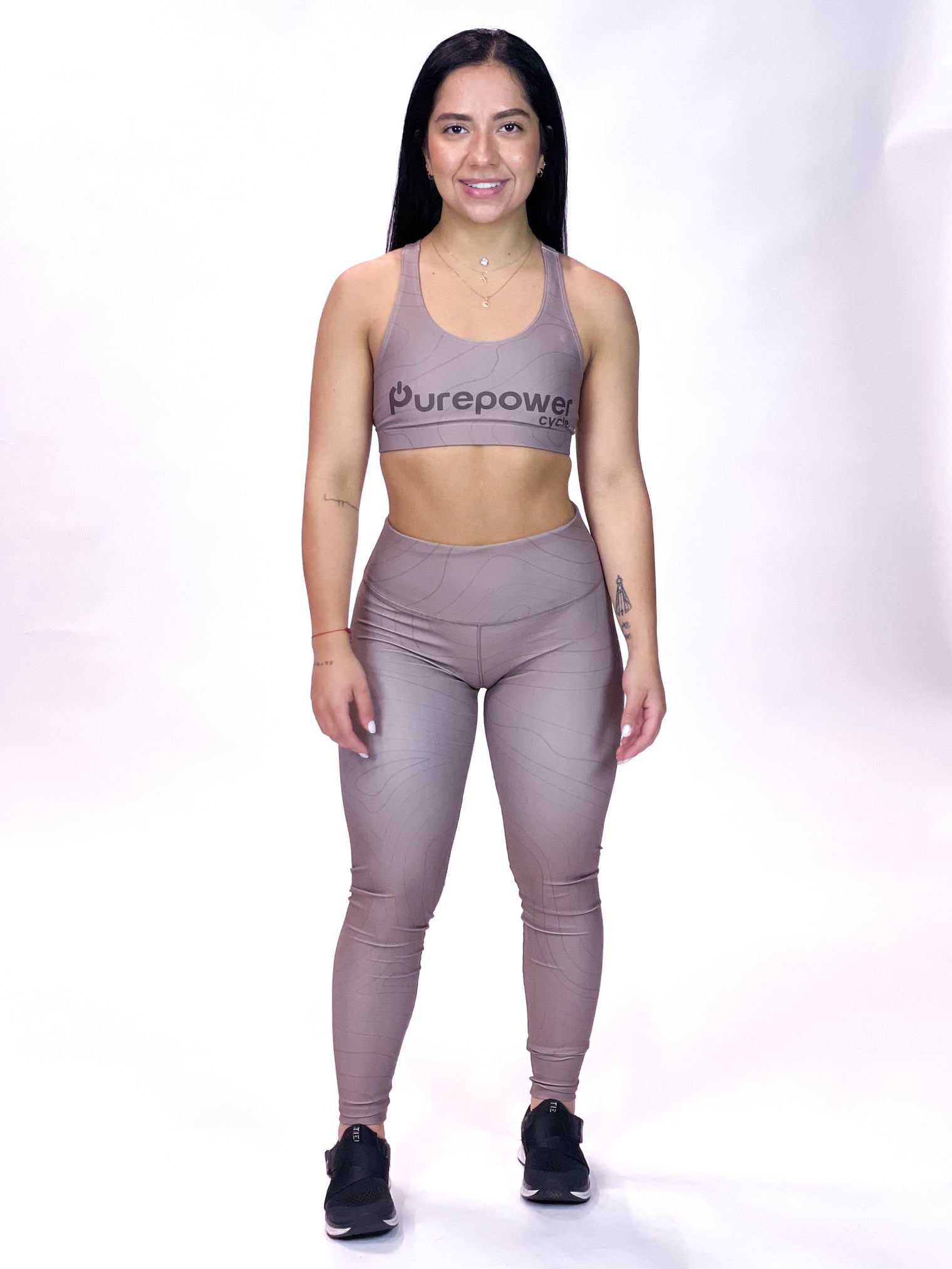 Performance High Waist Leggings Light Brown