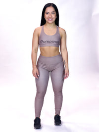 Performance High Waist Leggings Light Brown