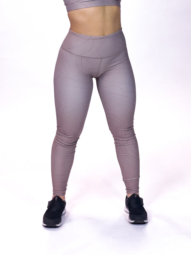 Performance High Waist Leggings Light Brown