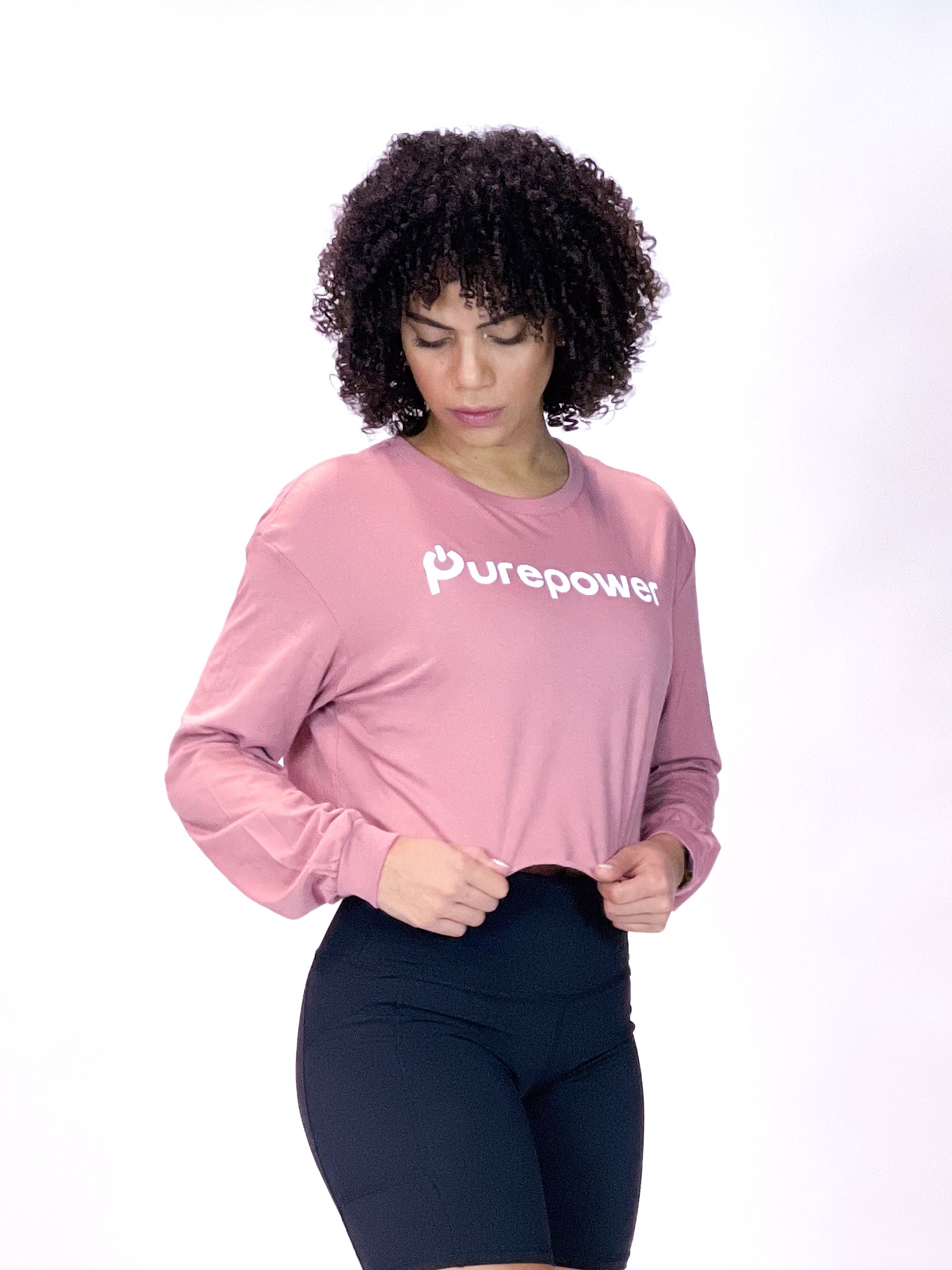 Purepower Women's Long Sleeve Crop Top