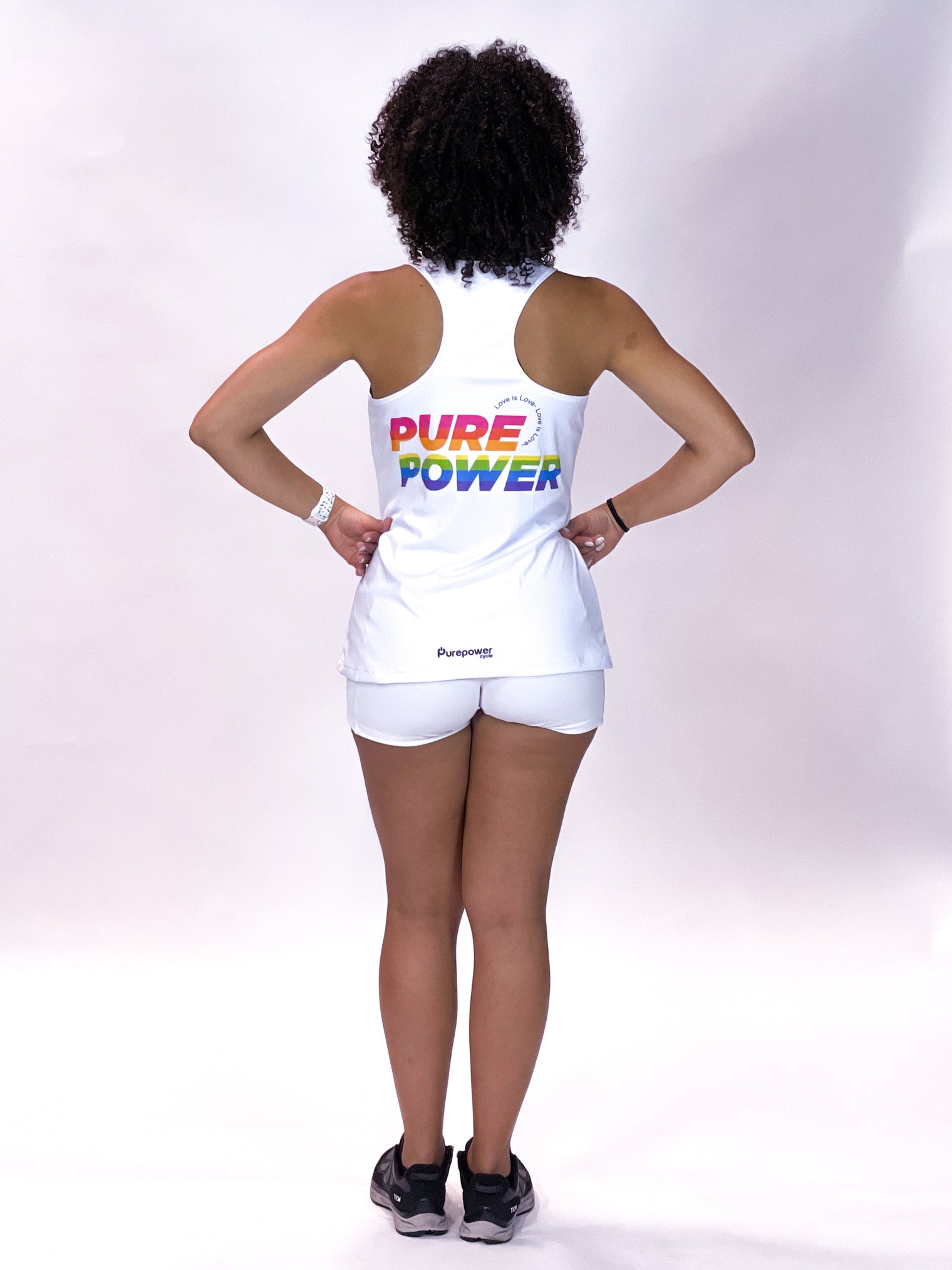 Purepower PRIDE Women's Tank Top Racerback - White