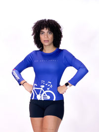 Women's UPF 50+ Long Sleeve Electric Blue "TNL"