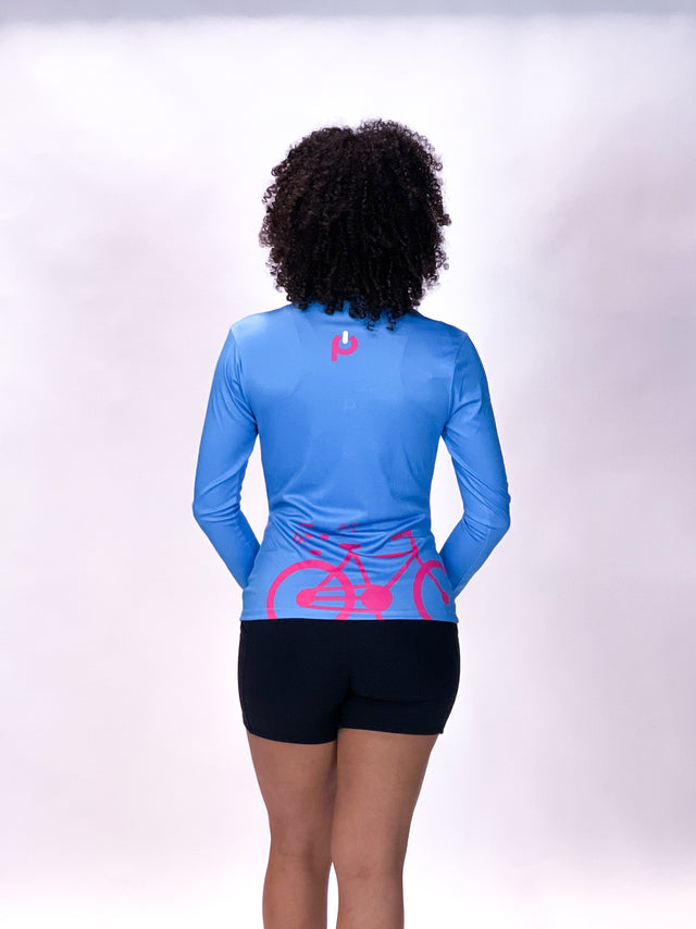 Women's UPF 50+ Long Sleeve Blue "TNL"