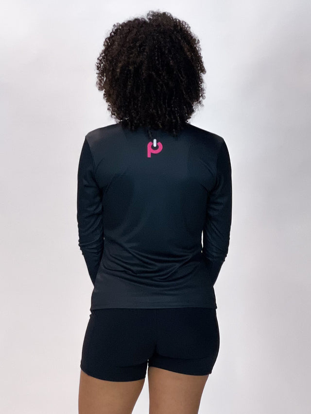 Women's UPF 50+ Long Sleeve Black "PEOPLE"