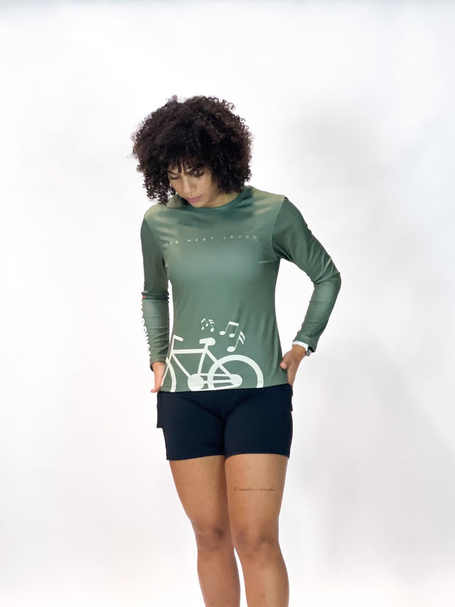 Women's UPF 50+ Long Sleeve Green "TNL"