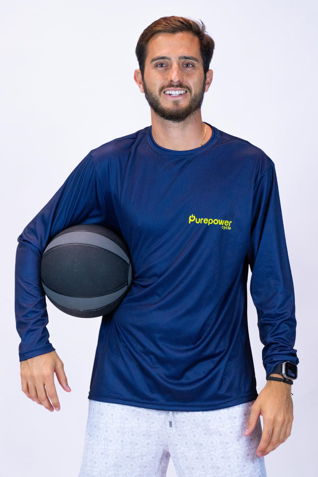 Men's Sport Long Sleeve Navy/Neon