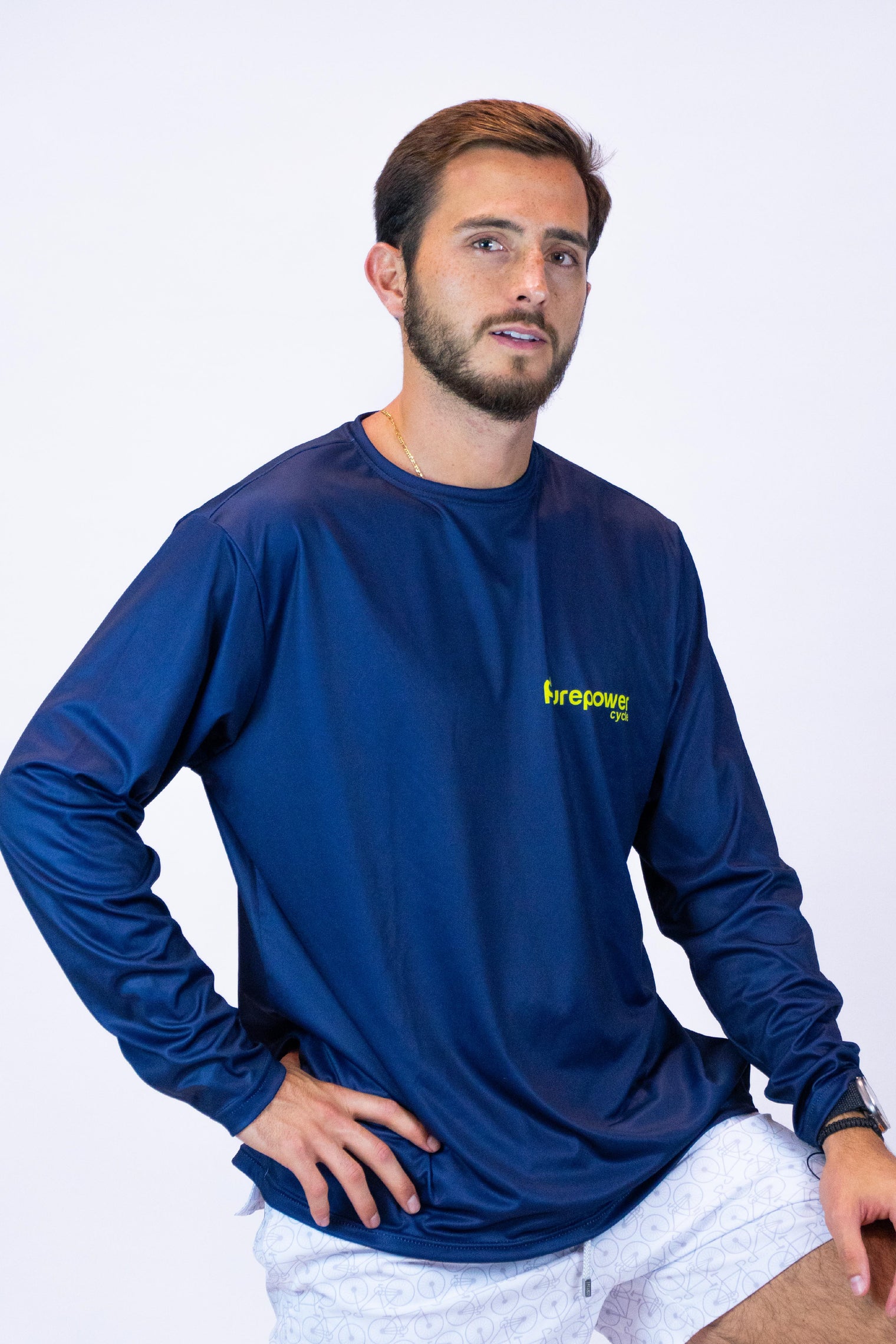 Men's Sport Long Sleeve Navy/Neon