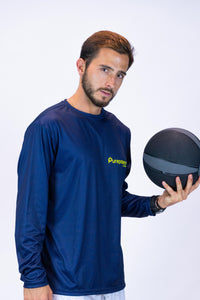 Men's Sport Long Sleeve Navy/Neon