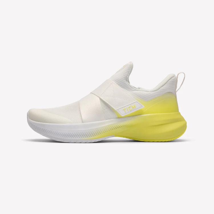 Tiem Lynx Cycling shoes - White/Bold Citron