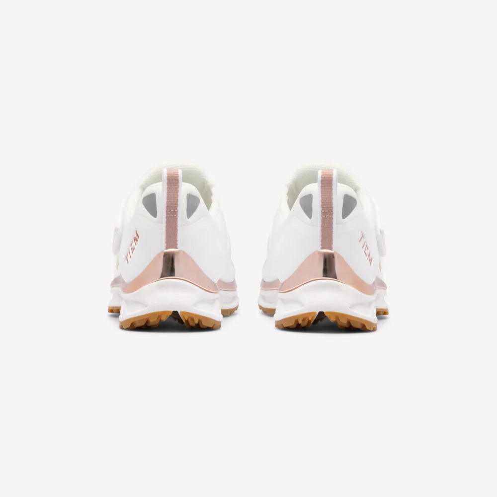 TIEM SLIPSTREAM - WHITE/ROSE GOLD INDOOR AND OUTDOOR CYCLING SHOES