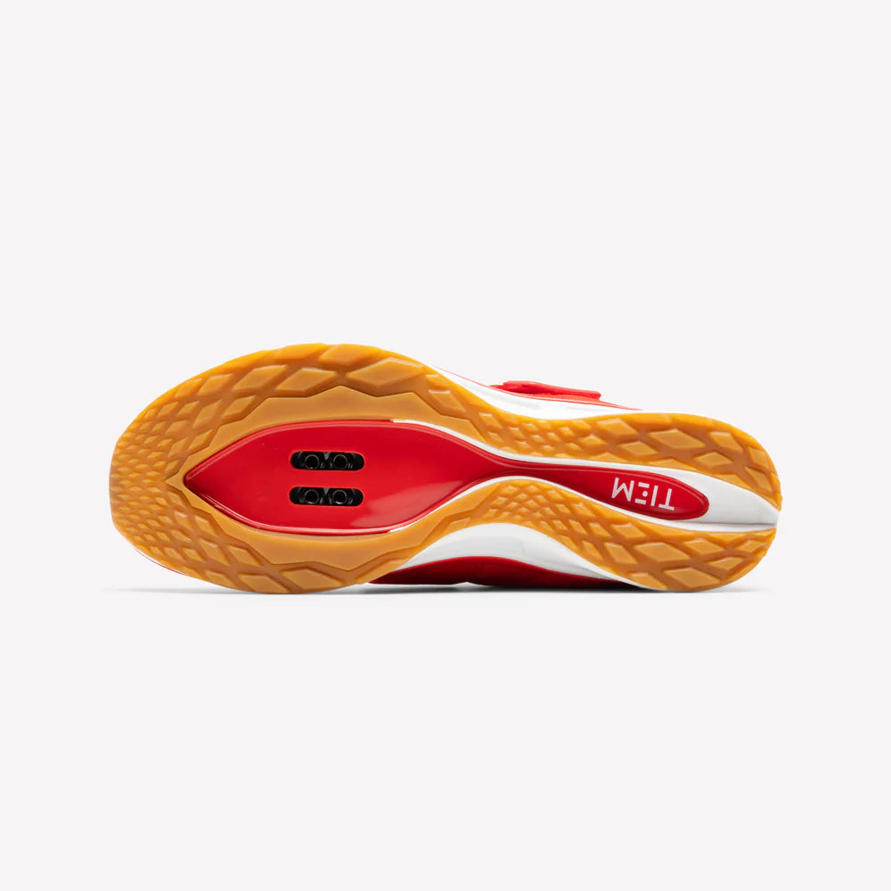 TIEM SLIPSTREAM - SOLAR RED INDOOR AND OUTDOOR CYCLING SHOES