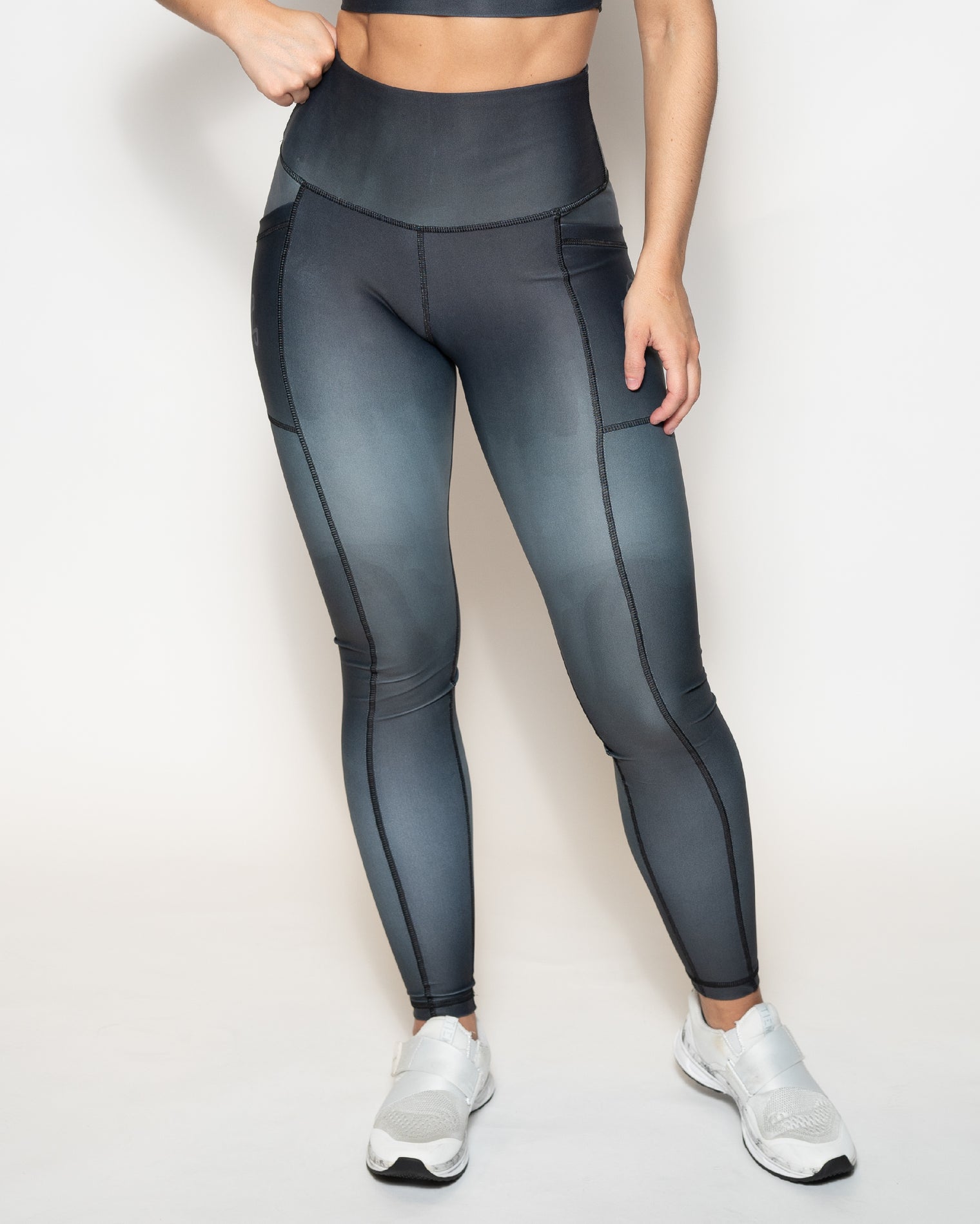 Comfort High Waist Legging Tie Dye Black