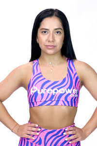 Impact Sports Bra Pink/Blue Tiger