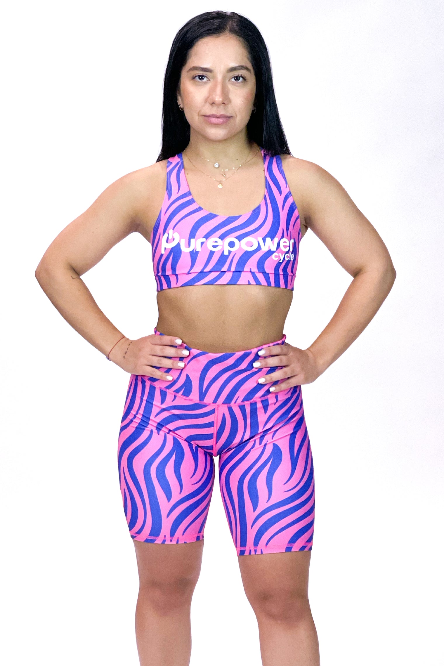 Impact Sports Bra Pink/Blue Tiger