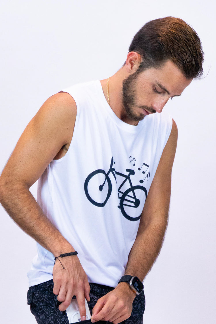 Men's Light Sleeveless Tee White