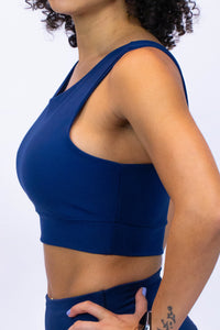 Comfort Sports Bra Solid Navy