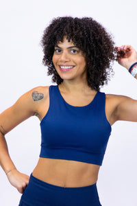 Comfort Sports Bra Solid Navy