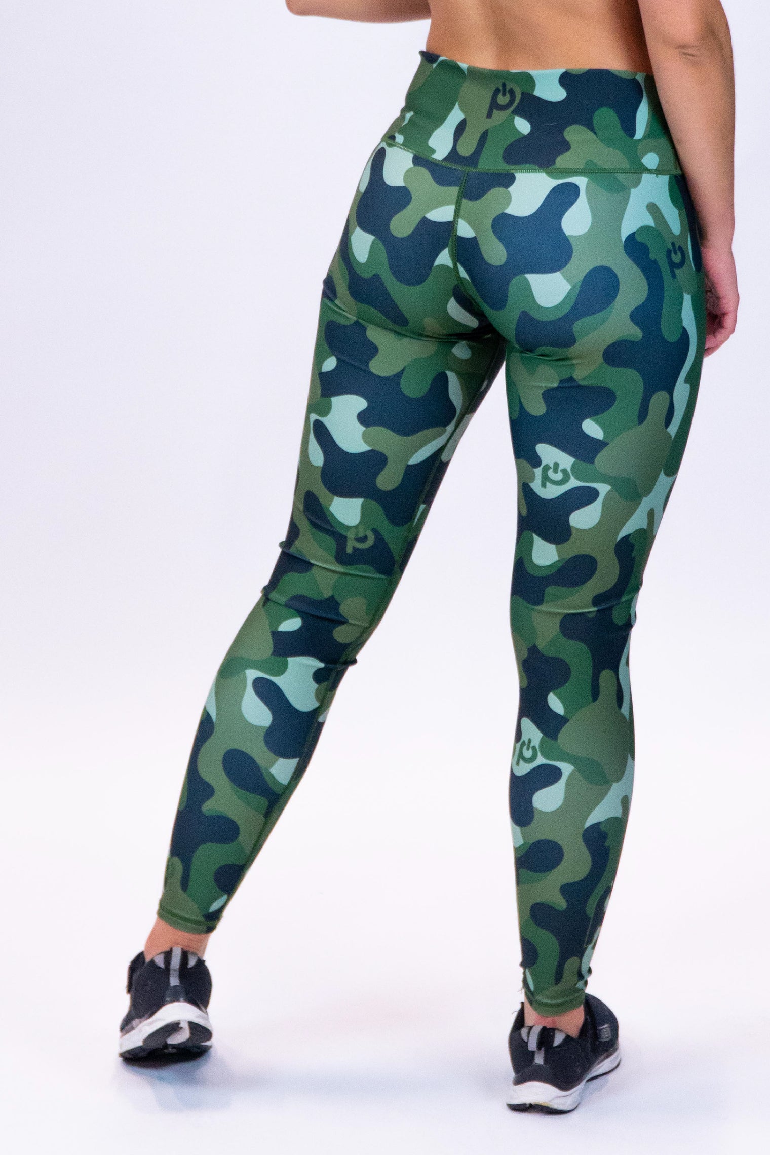 Performance High Waist Leggings Camo Green