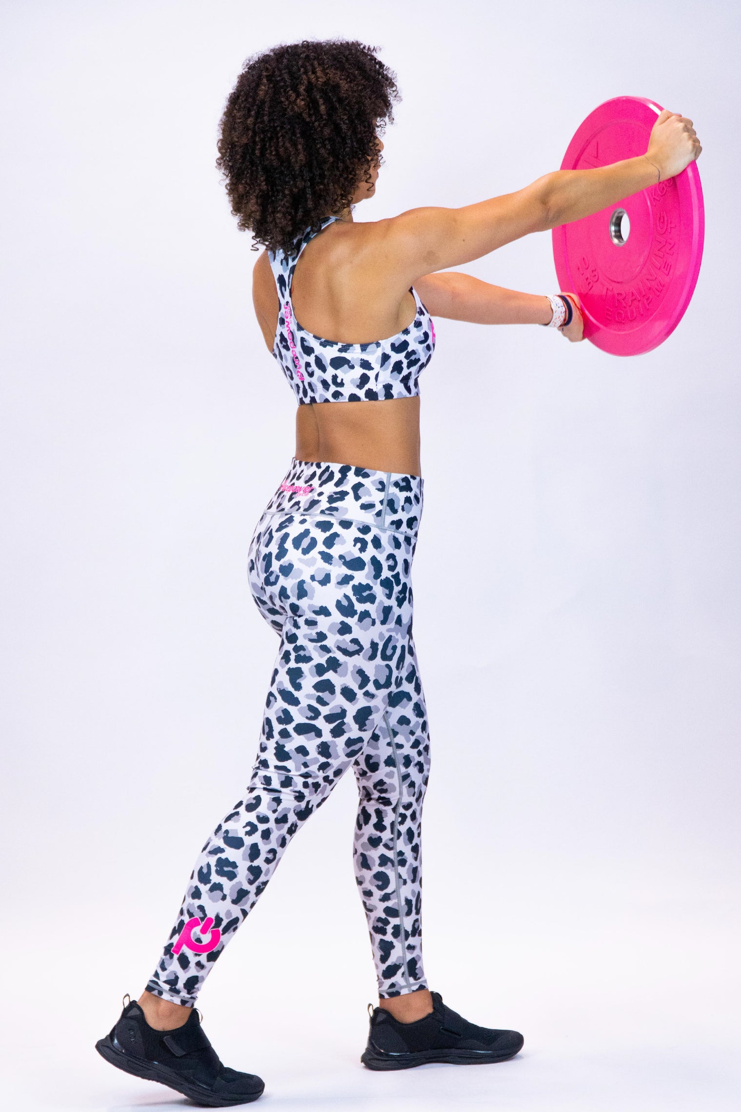 Performance High Waist Leggings Cheetah Gray