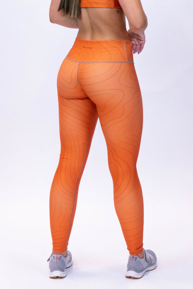 Performance High Waist Leggings Orange