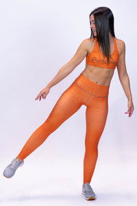 Performance High Waist Leggings Orange