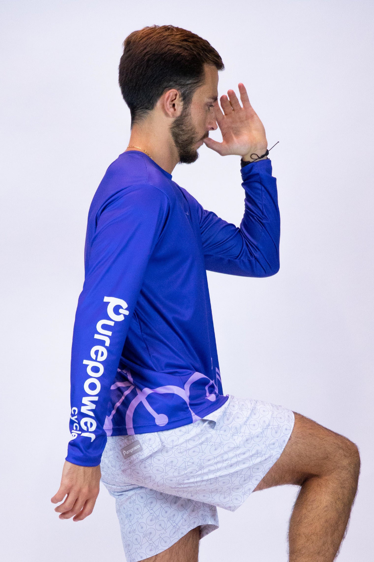 Men's UPF 50+ Long Sleeve Purple