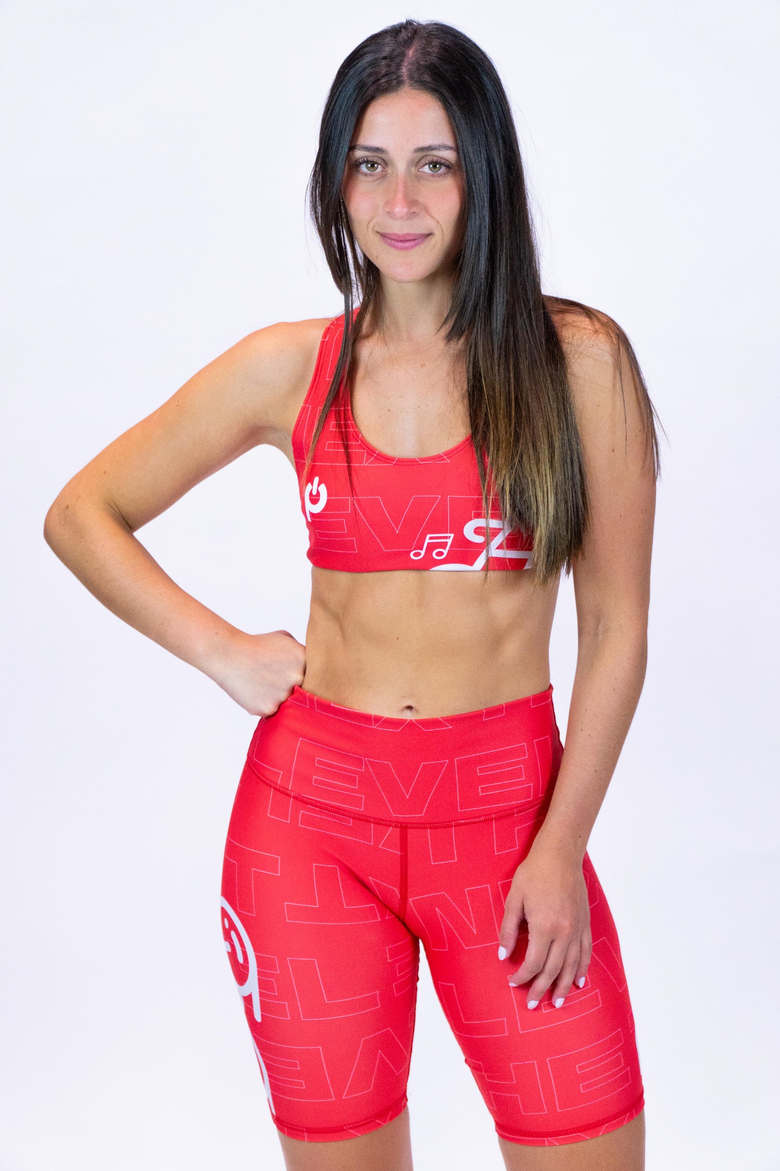 Impact Sports Bra Red&Bike