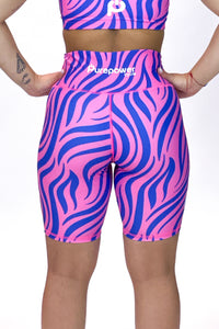 Women's Sport Bikers Pink/Blue Tiger