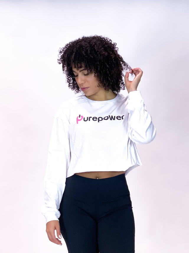 Purepower Women's Long Sleeve Crop Top