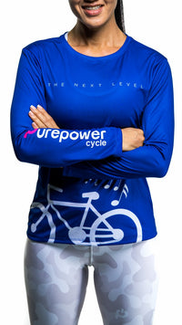 🚲 PurePower Cycle | Women's Blue Jersey cycling  shirt | Price 2021