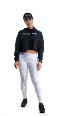 🚲 PurePower Cycle | Women's Black Crop Hoodie | Best price 2021