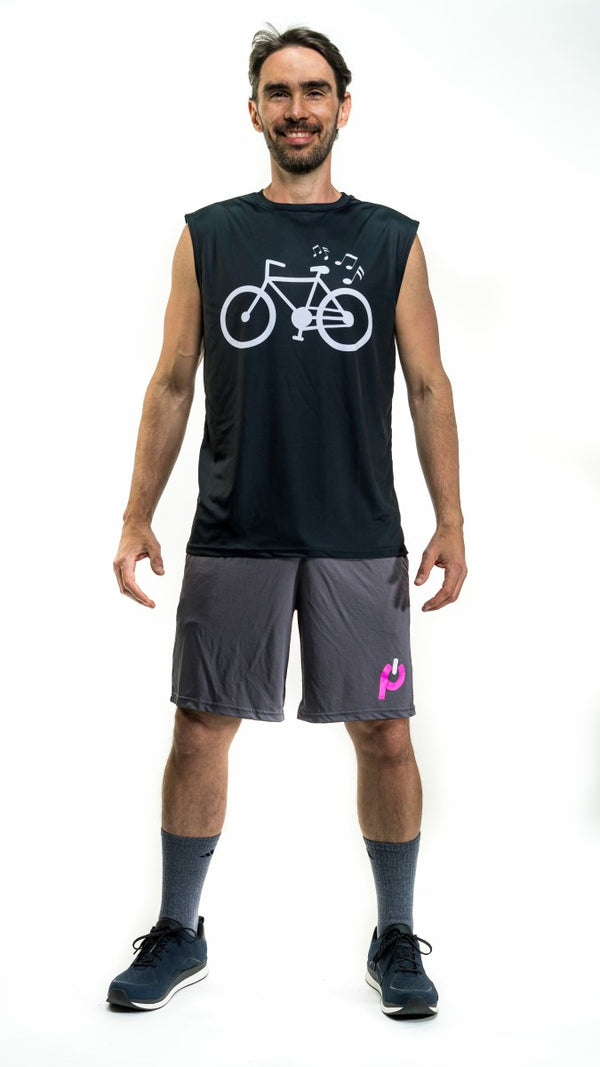 🚲 PurePower Cycle | Black Men's T-shirt Sleeveless | Best price 2021